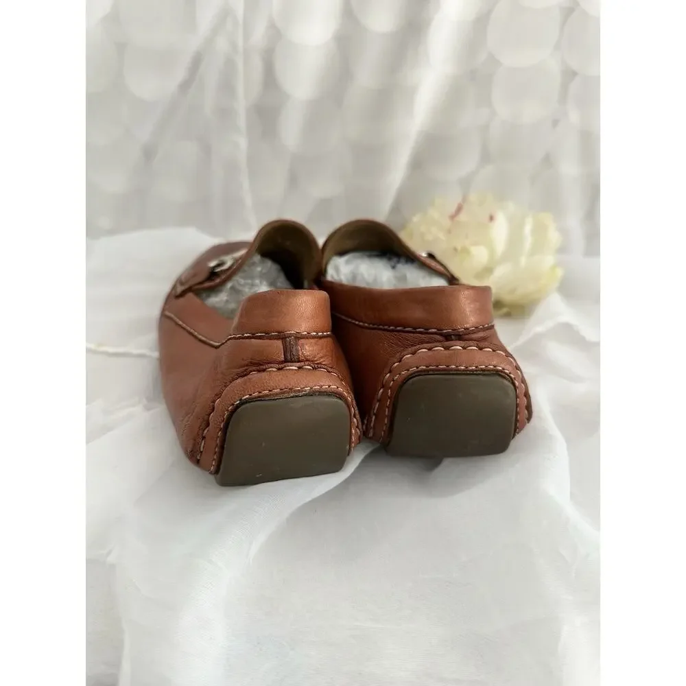Robert Zur Mens size 11 M Brown GLOVE Leather Driver Loafers Moccasin Shoes